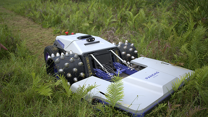 PANDAG mower auto-lifting deck avoids rocks/roots